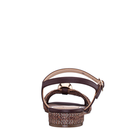 Slater Brown Flat Sandal Flat-Shoe | Nina Shoes