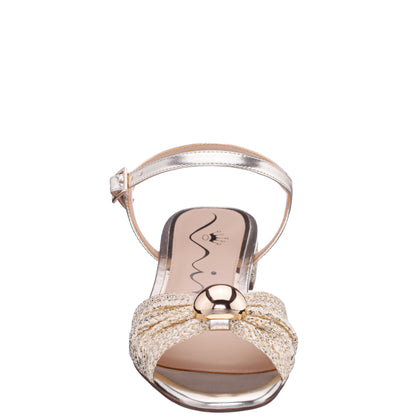 Slater Gold Metallic Flat Sandal Flat-Shoe | Nina Shoes