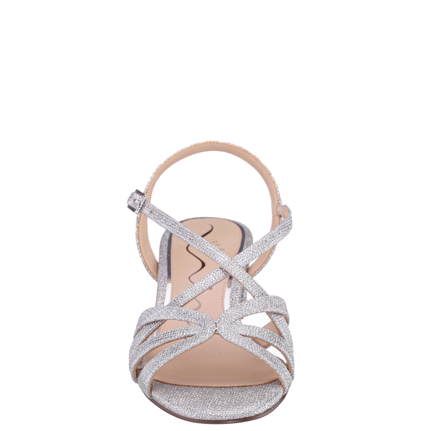 Gemma Dark Silver Sandal Low-Heel | Nina Shoes