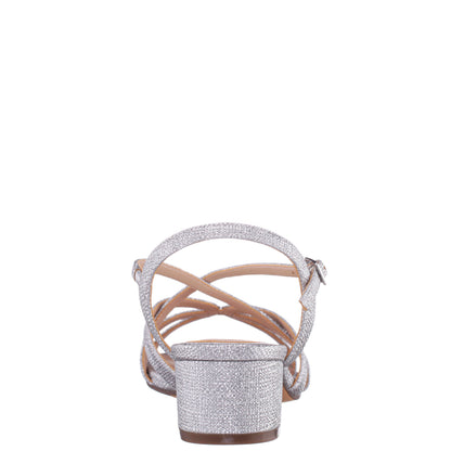 Gemma Dark Silver Sandal Low-Heel | Nina Shoes
