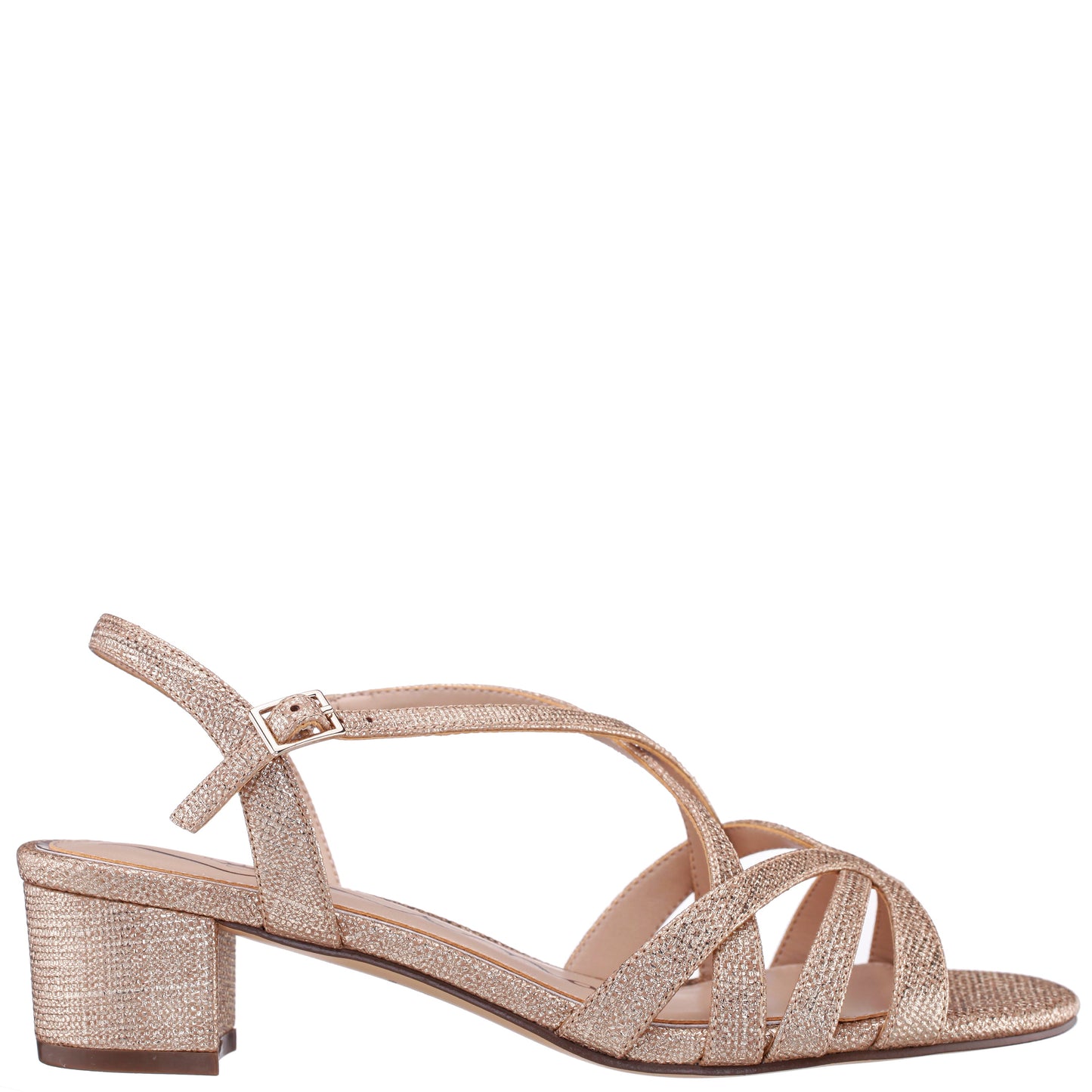 Gemma Beige Sandal Low-Heel | Nina Shoes
