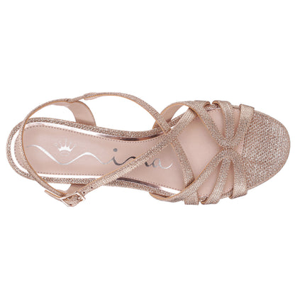 Gemma Beige Sandal Low-Heel | Nina Shoes