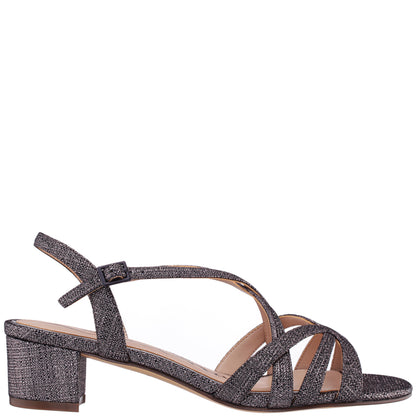 Gemma Grey Sandal Low-Heel | Nina Shoes