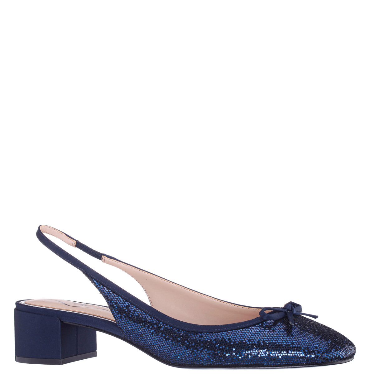 Kourtny Blue Block-Heel Pumps | Nina Shoes