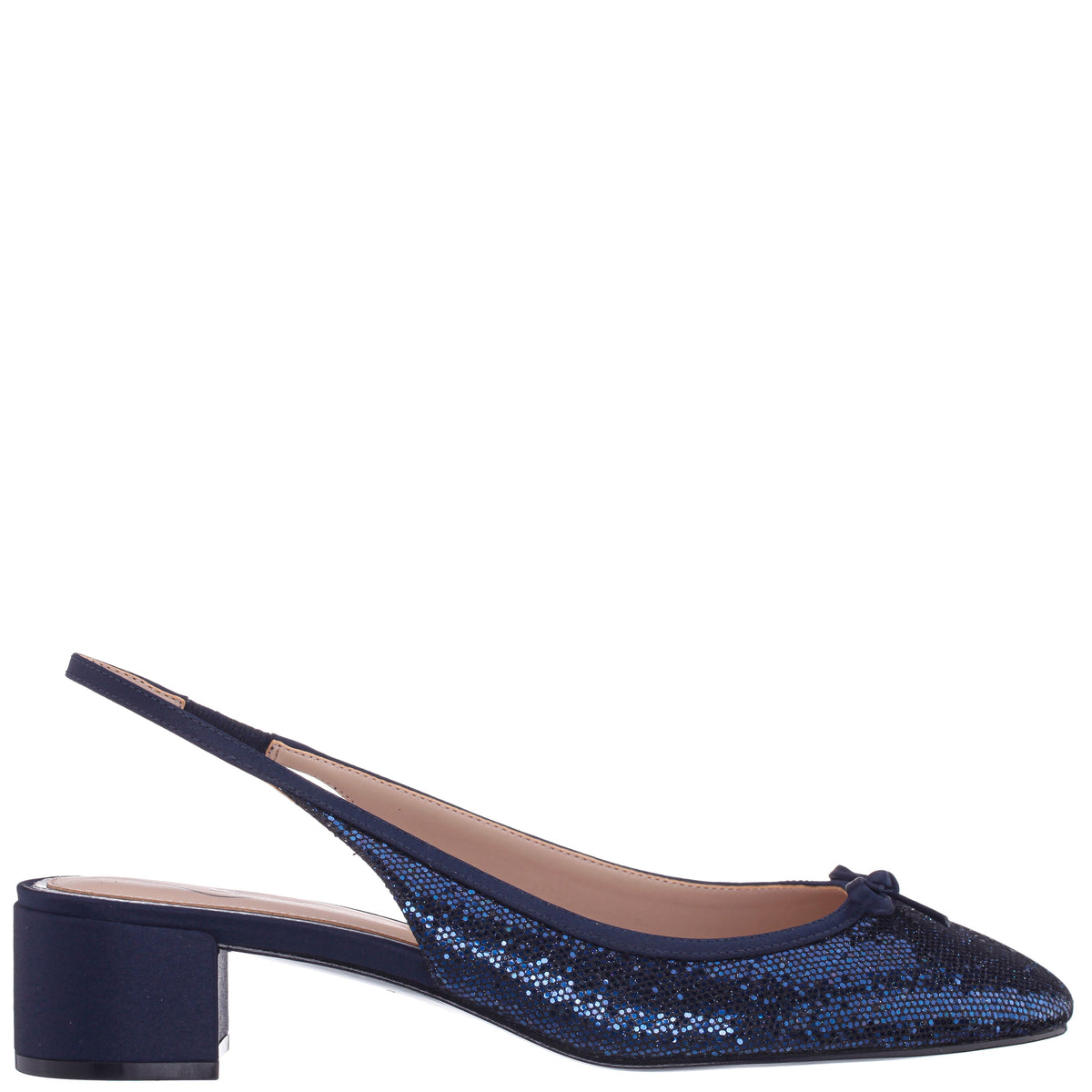 Kourtny Blue Block-Heel Pumps | Nina Shoes