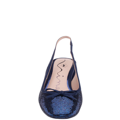 Kourtny Blue Block-Heel Pumps | Nina Shoes