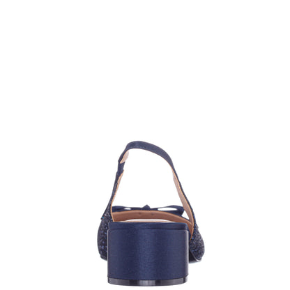 Kourtny Blue Block-Heel Pumps | Nina Shoes