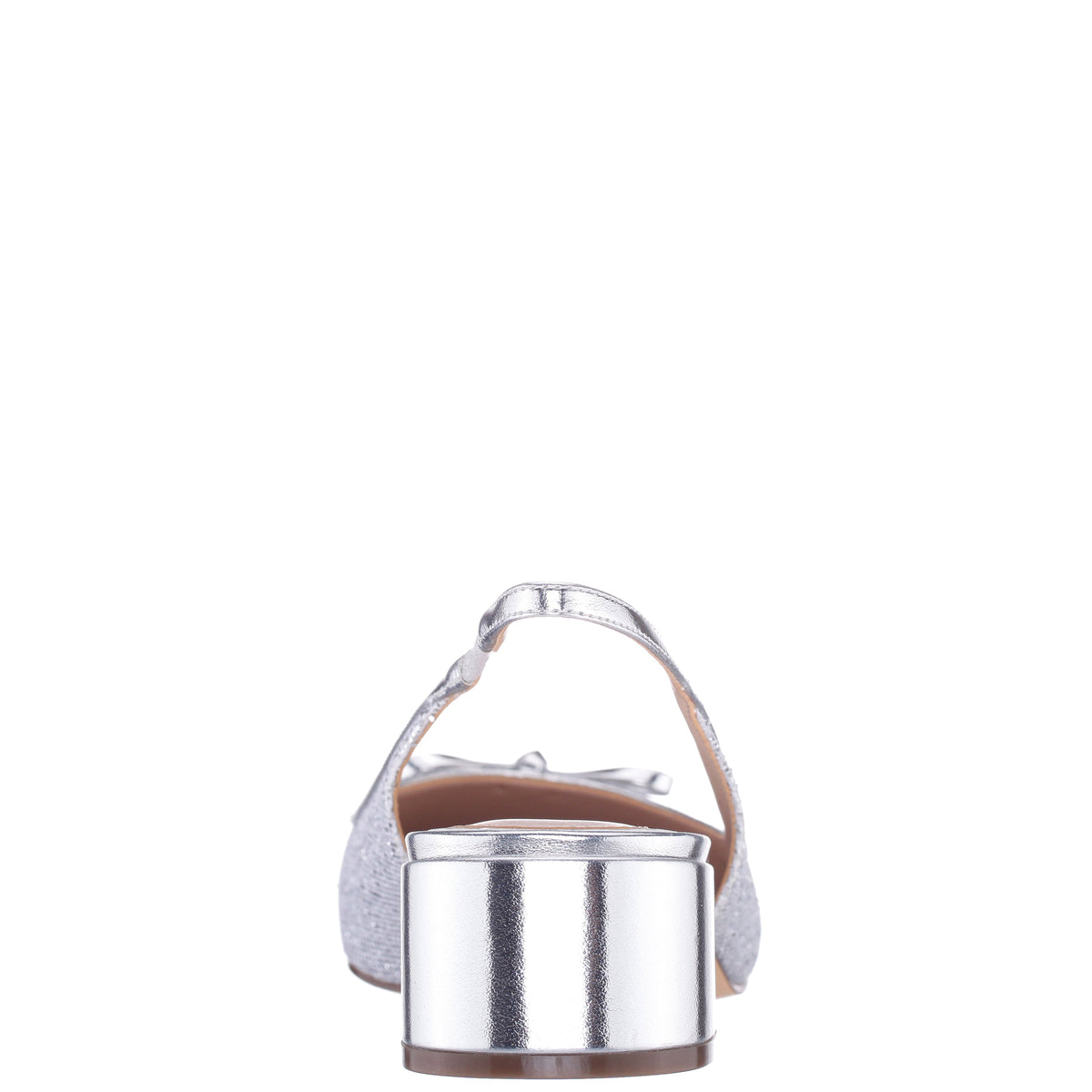 Kourtny Silver Block-Heel Pumps | Nina Shoes