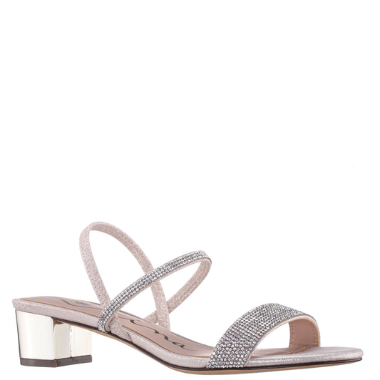 Gwenda Platino Sandal Low-Heel Sandals | Nina Shoes