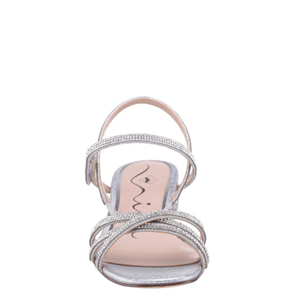 Sonja Silver Sandal Flat-Shoe Sandals | Nina Shoes