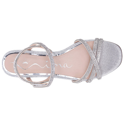 Sonja Silver Sandal Flat-Shoe Sandals | Nina Shoes