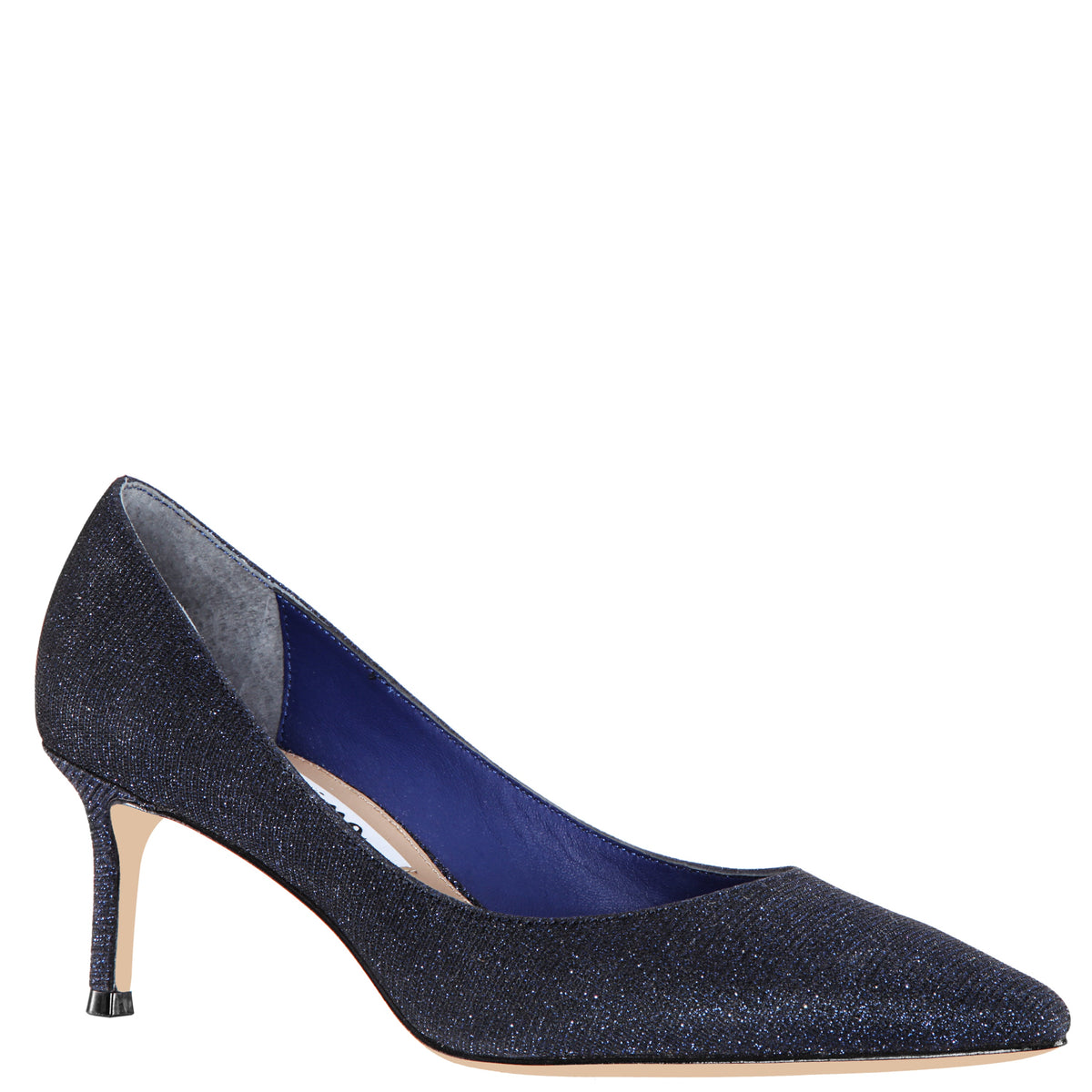 Nina60 Navy Metallic Textured Mid-Heel Classic Pump | Nina Shoes
