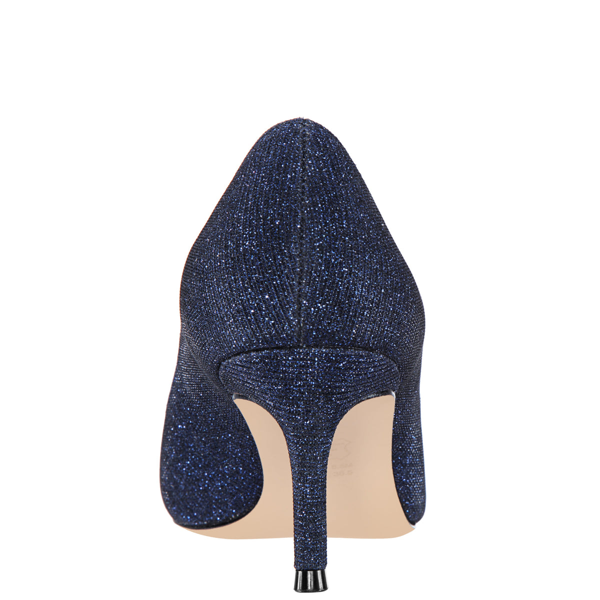 Nina60 Navy Metallic Textured Mid-Heel Classic Pump | Nina Shoes