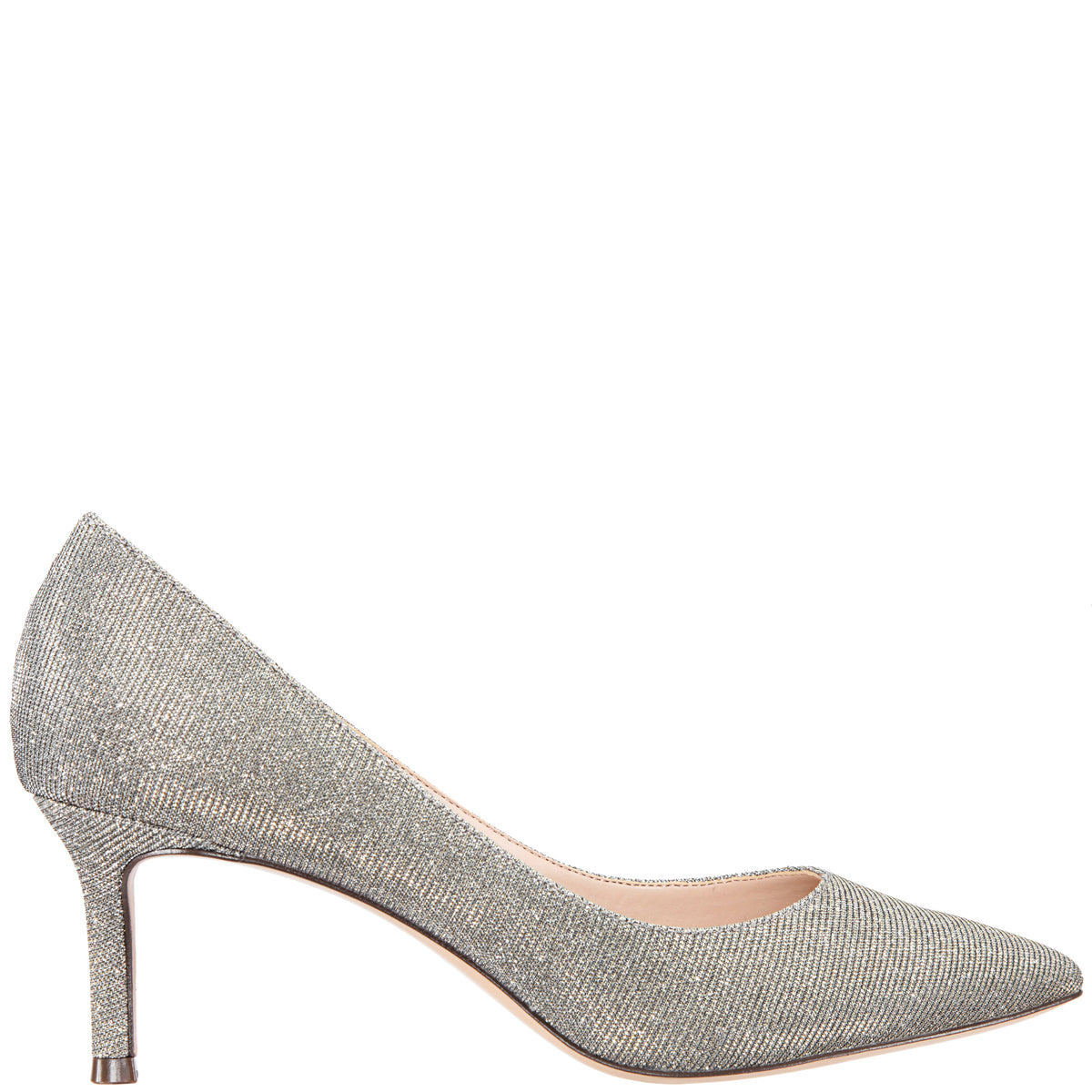 Nina60 Steel Metallic Textured Mid-Heel Classic Pump | Nina Shoes