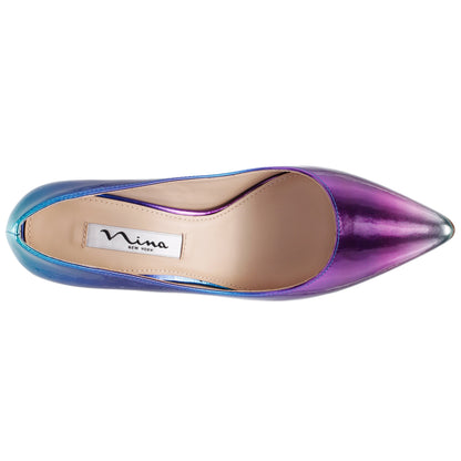 Nina85 Blue Ombre Patent Leatherette High-Heel Classic Pump | Nina Shoes