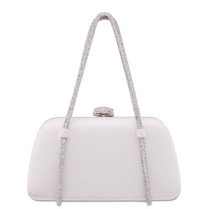 Camara Beige Satin/Glass Crystal Minaudiere | Nina Shoes