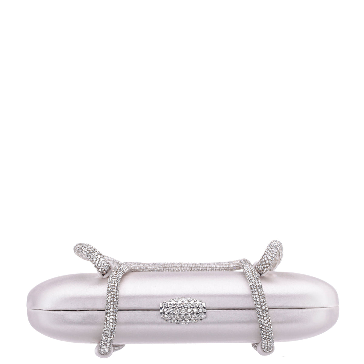 Camara Beige Satin/Glass Crystal Minaudiere | Nina Shoes