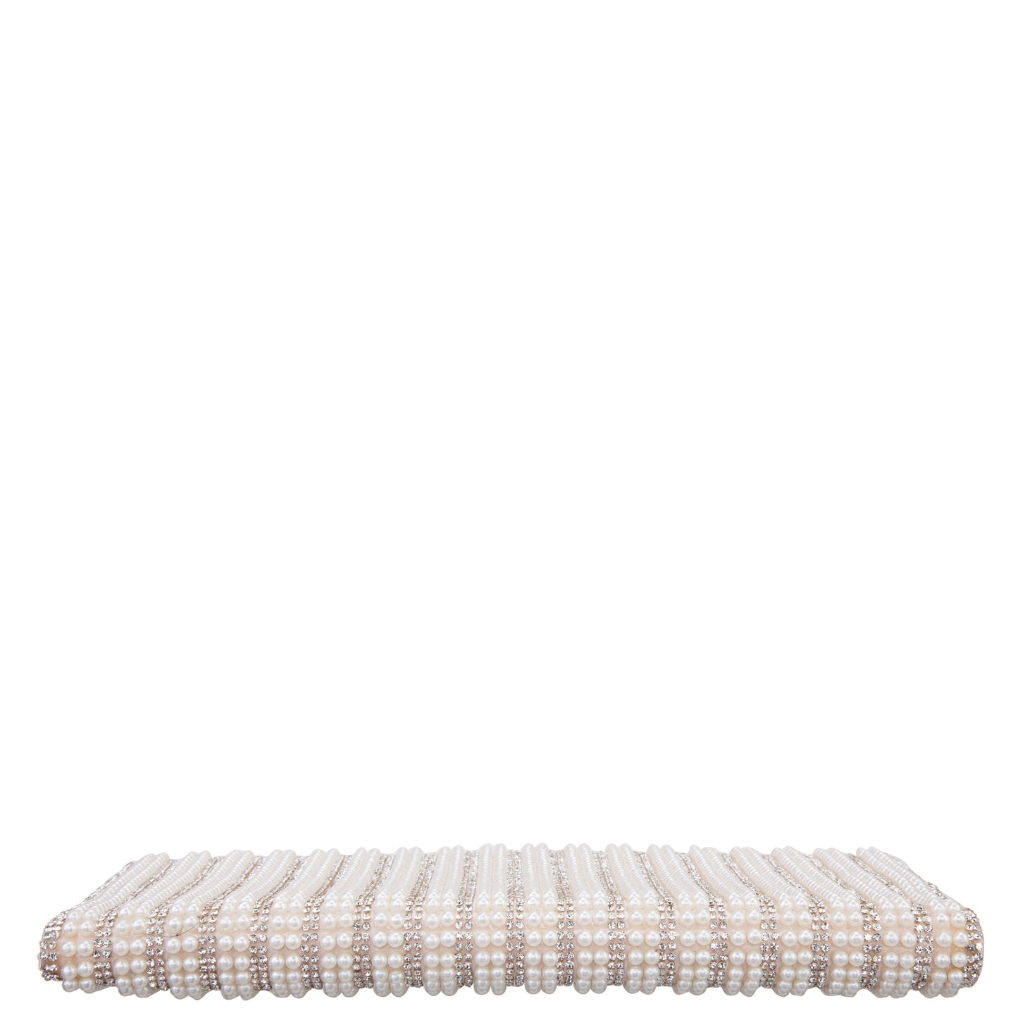 Kimora White Allover Pearl/Crystal Envelope Clutch | Nina Shoes