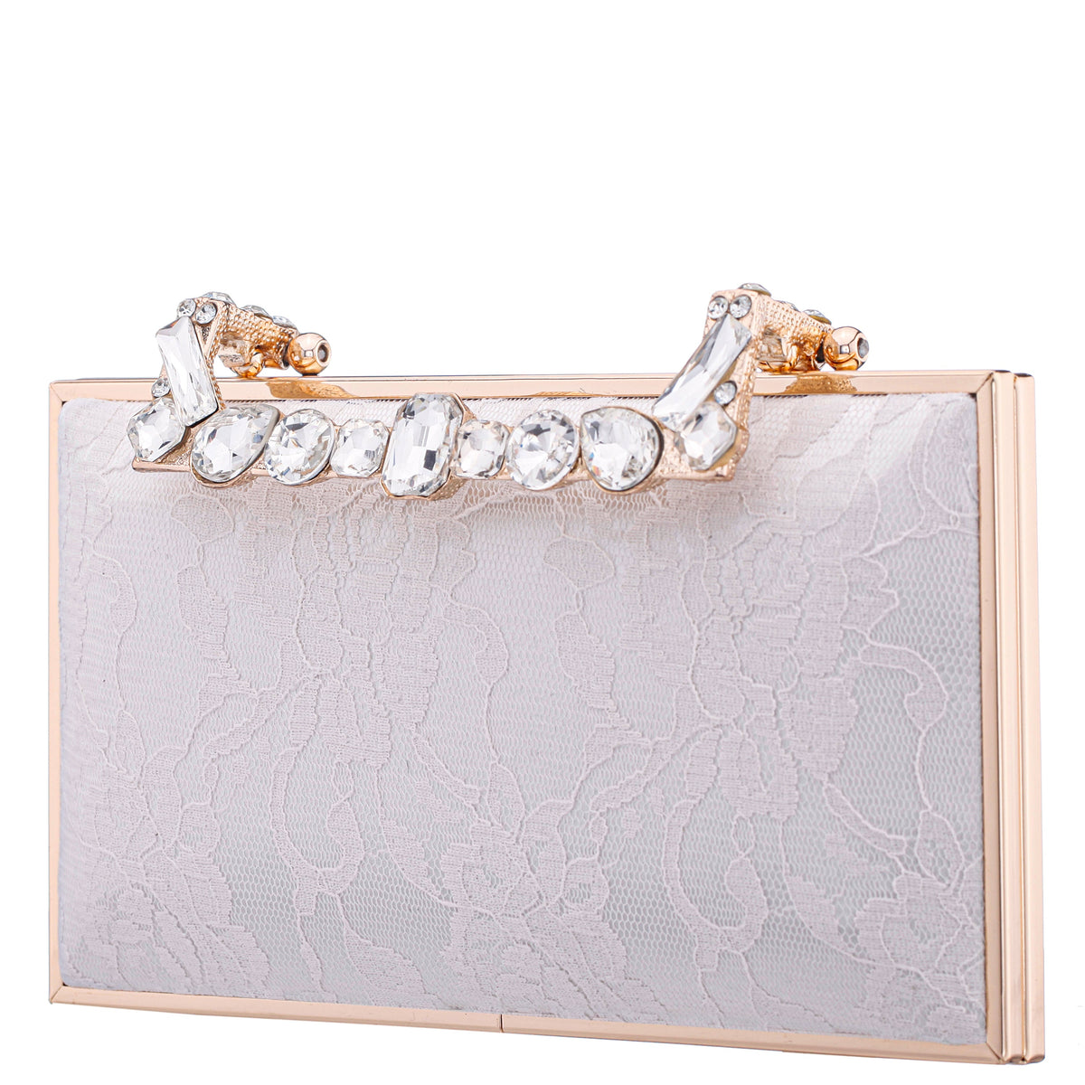 Boujee-L Beige Lace Minaudiere | Nina Shoes