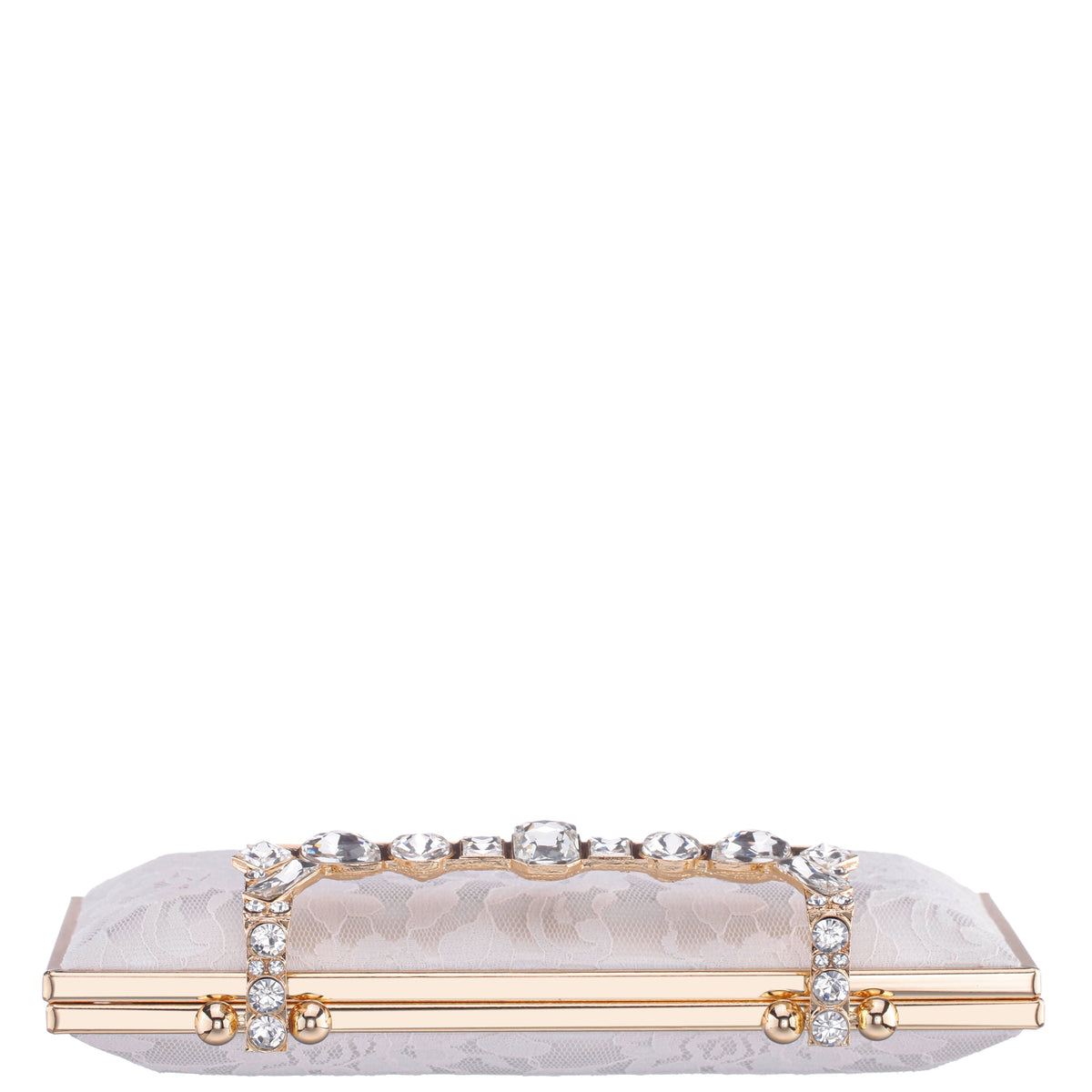 Boujee-L Beige Lace Minaudiere | Nina Shoes