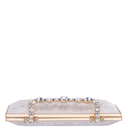 Boujee-L Beige Lace Minaudiere | Nina Shoes