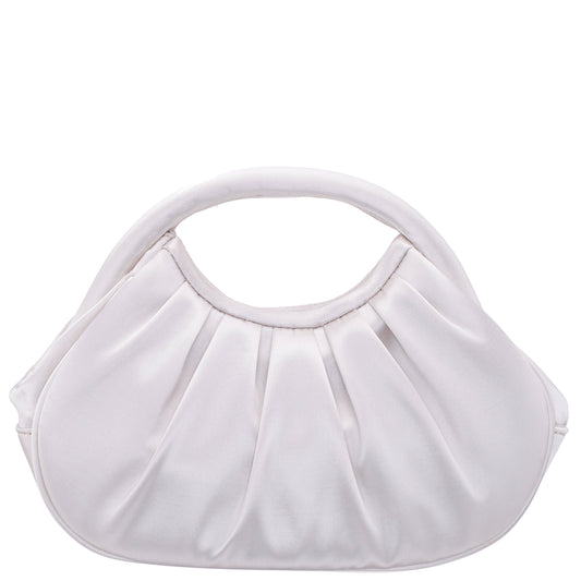 Bren Beige Satin Handle Satchel | Nina Shoes