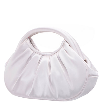 Bren Beige Satin Handle Satchel | Nina Shoes