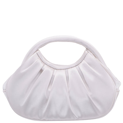 Bren Beige Satin Handle Satchel | Nina Shoes