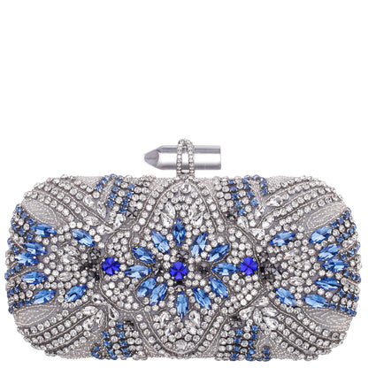 Gelsey Silver Crystal Embellished Minaudiere | Nina Shoes