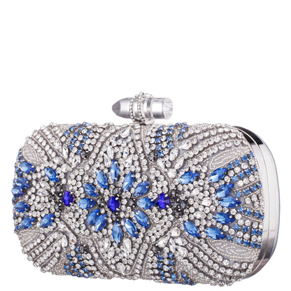 Gelsey Silver Crystal Embellished Minaudiere | Nina Shoes