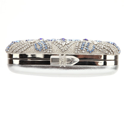 Gelsey Silver Crystal Embellished Minaudiere | Nina Shoes