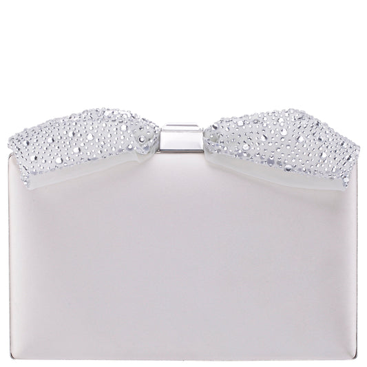 Selena Beige Glass Crystals Minaudiere | Nina Shoes