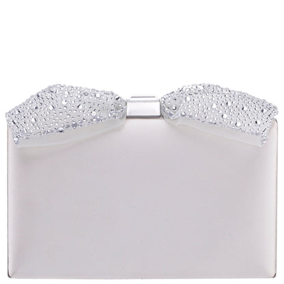 Selena Beige Glass Crystals Minaudiere | Nina Shoes