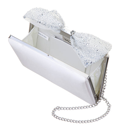 Selena Beige Glass Crystals Minaudiere | Nina Shoes