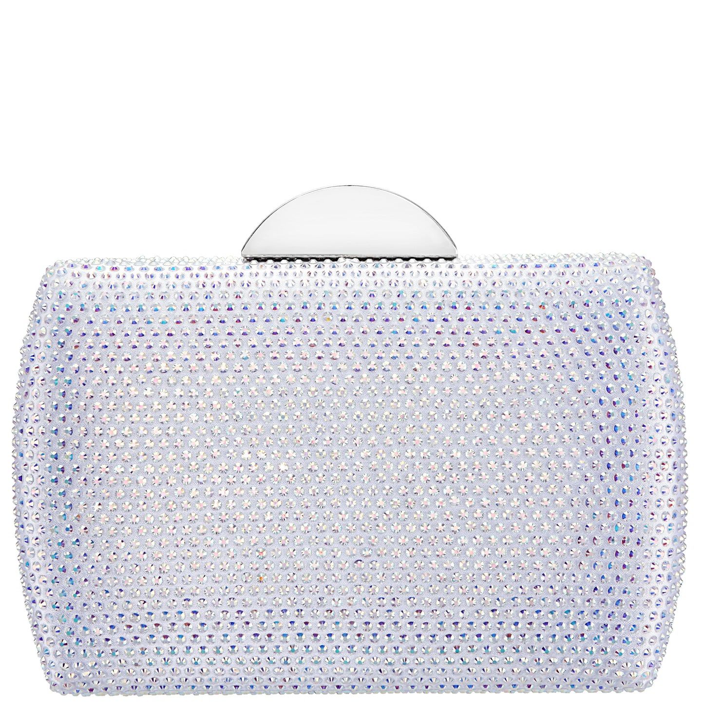 Pacey White Ab Allover Crystal Minaudiere | Nina Shoes