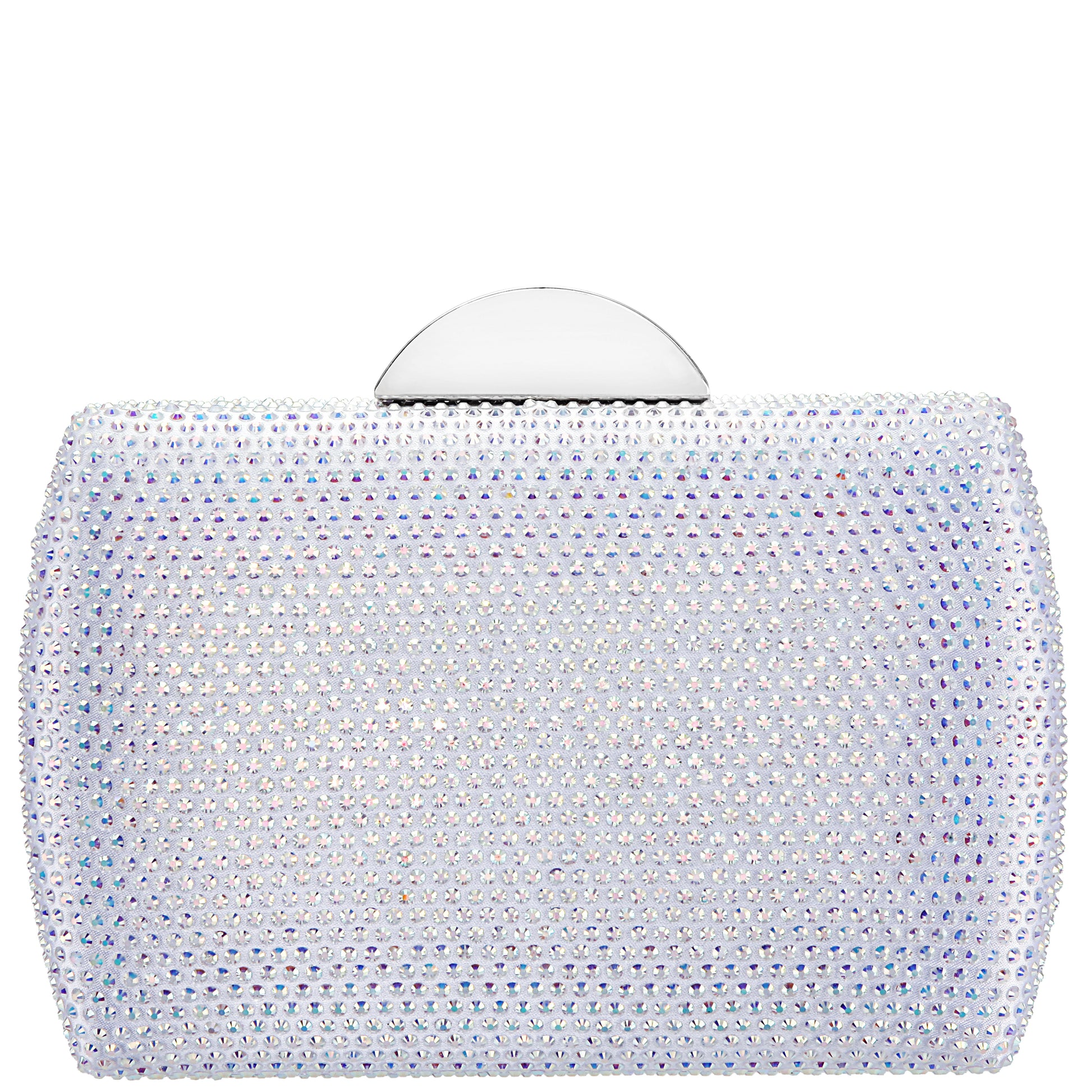 Pacey White Ab Allover Crystal Minaudiere | Nina Shoes