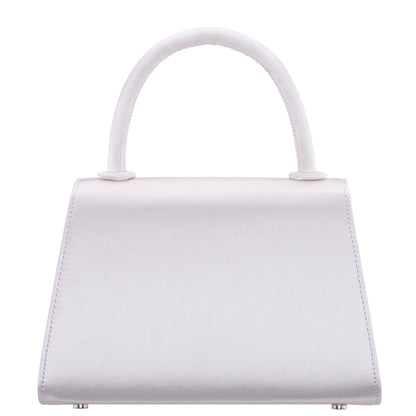 Alila Beige Satin/Glass Crystal Satchel Bag | Nina Shoes
