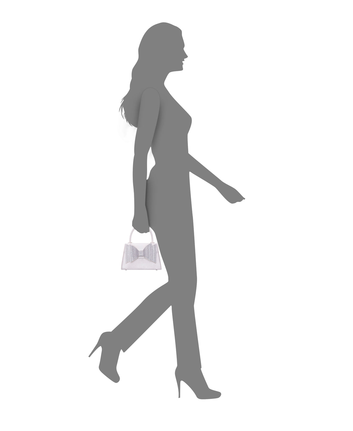 Alila Beige Satin/Glass Crystal Satchel Bag | Nina Shoes
