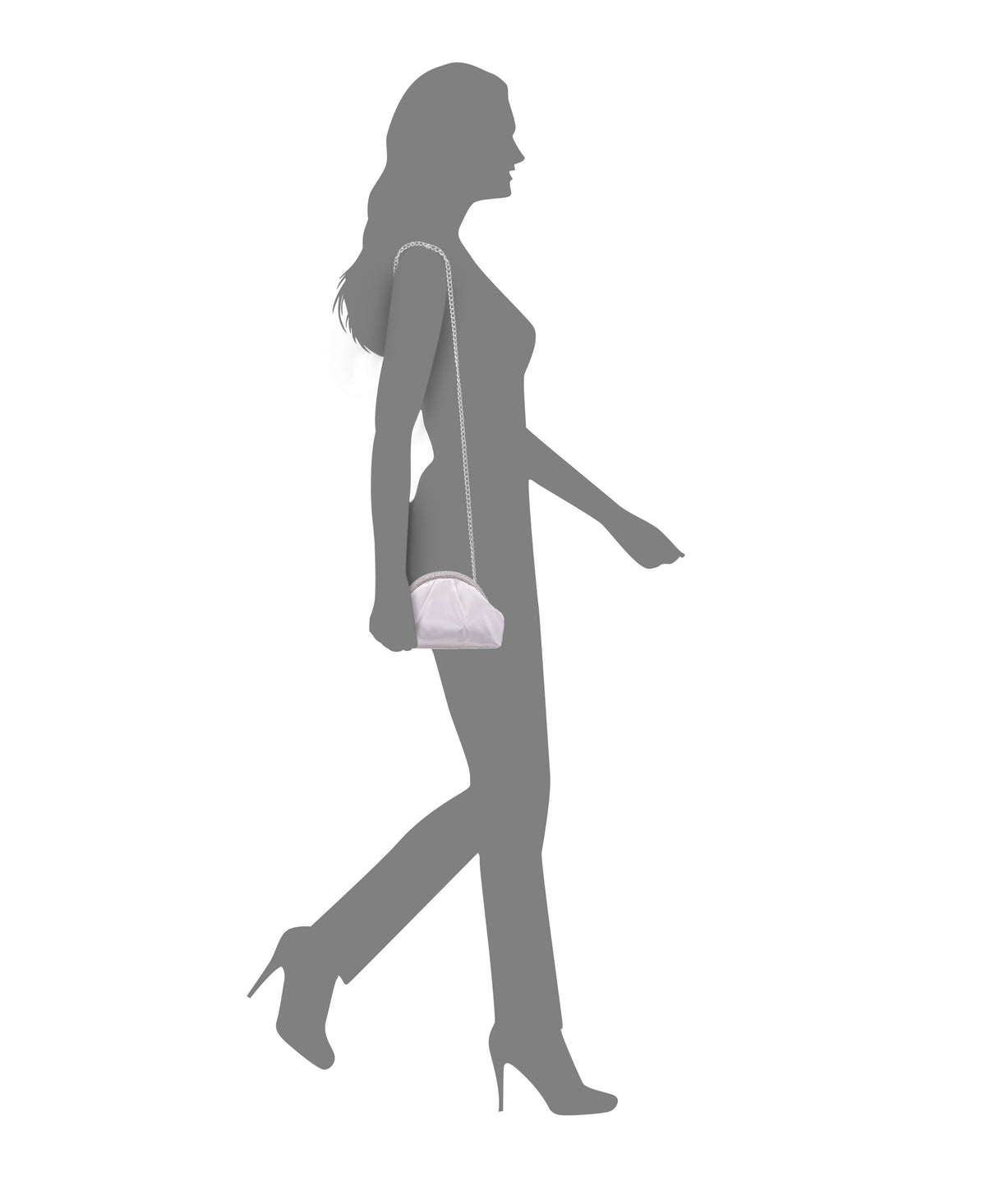 Jane Beige Satin/Glass Crystal Frame Clutch | Nina Shoes