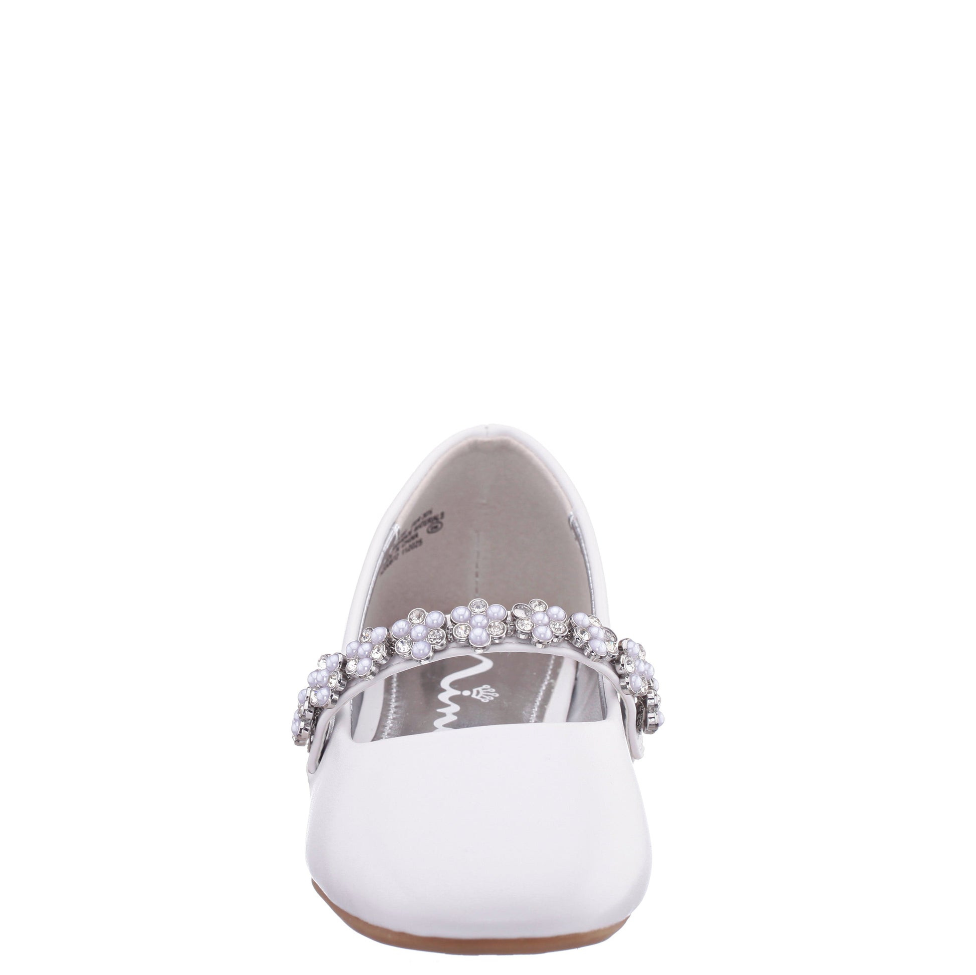 Girls Joansie White Smooth Ballet Dress Shoe | Nina Shoes