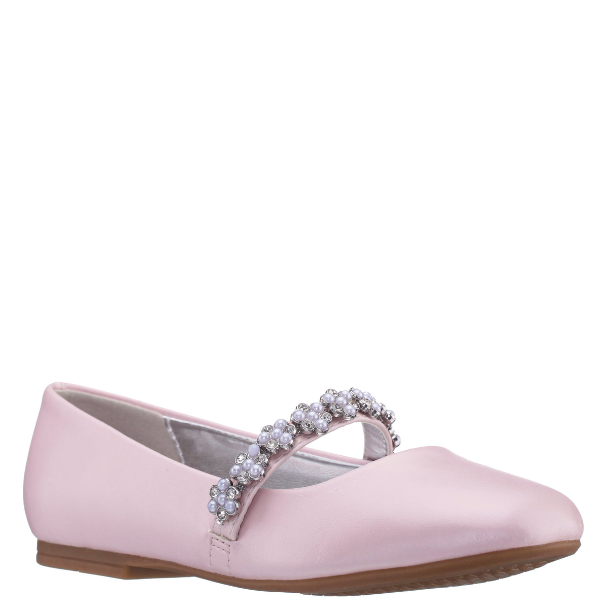 Girls Joansie Pink Pearlized Ballet Dress Shoe | Nina Shoes