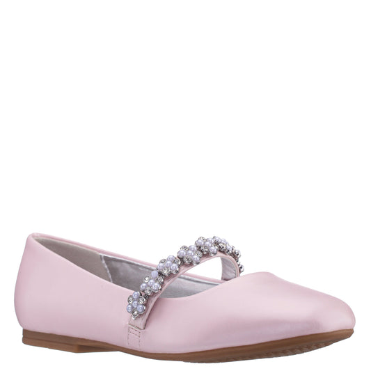 Girls Joansie Pink Pearlized Ballet Dress Shoe | Nina Shoes