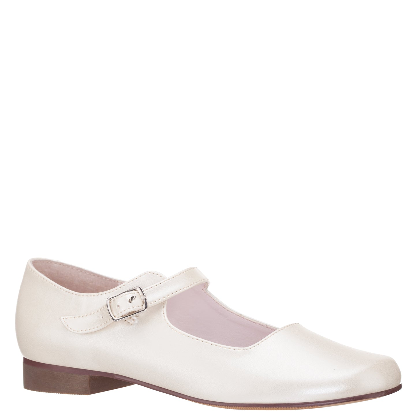 Girls Bonnett Beige Pearlized Mary Jane Dress Shoes | Nina Shoes