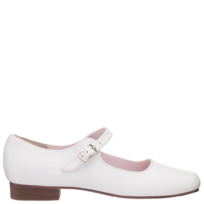 Girls Bonnett White Leather Mary Jane Dress Shoes | Nina Shoes