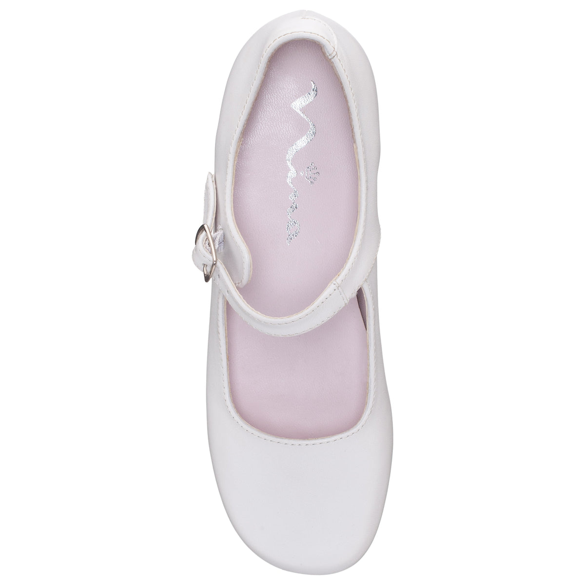 Girls Bonnett White Leather Mary Jane Dress Shoes | Nina Shoes