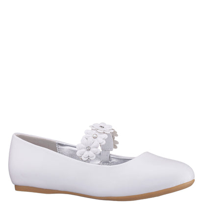 Girls Rozy White Ballet Dress Shoes | Nina Shoes