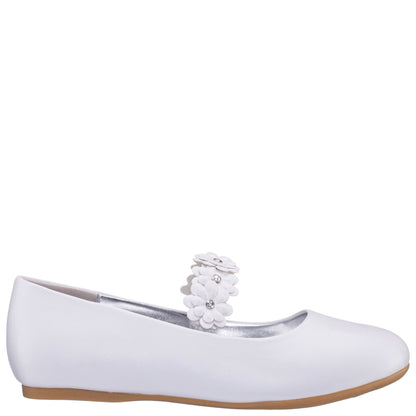 Girls Rozy White Ballet Dress Shoes | Nina Shoes