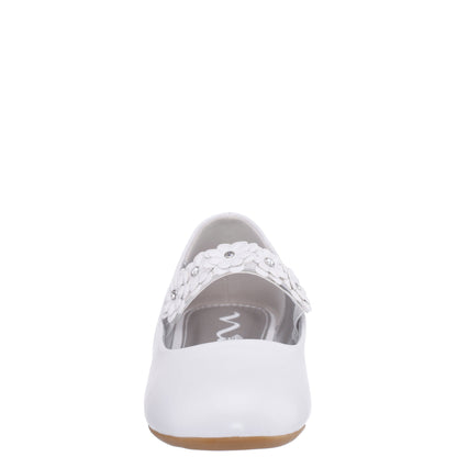 Girls Rozy White Ballet Dress Shoes | Nina Shoes