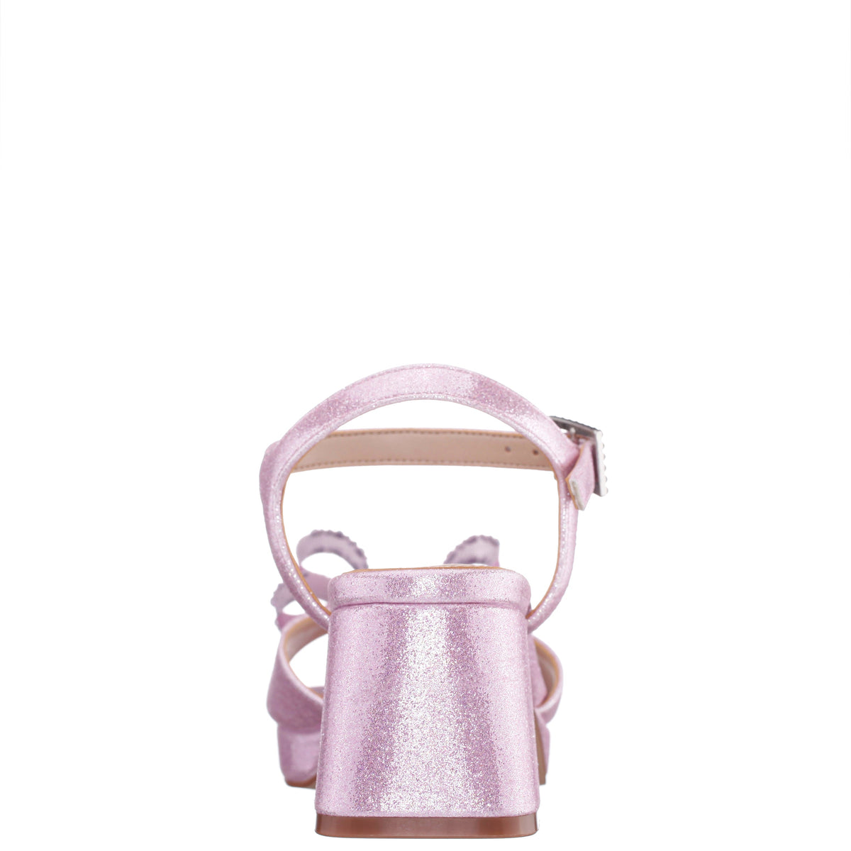 Girls Aiza Pink Glitter Heel Platform Sandal | Nina Shoes