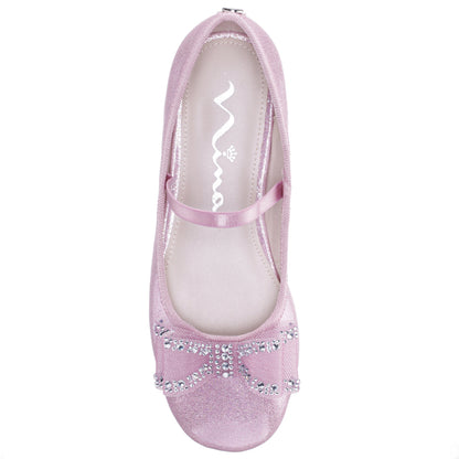 Girls Sidnee Pink Ballet Dress Shoes | Nina Shoes
